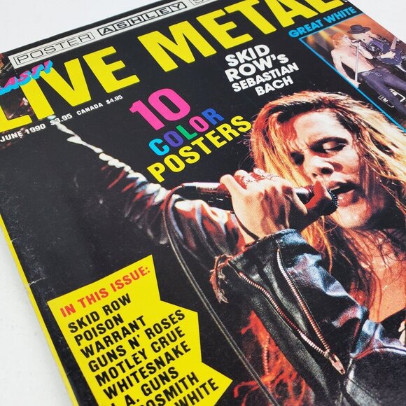 Blast! Live Metal Magazine Posters Skid Row L.A. Guns GNR Jun. 1990 Unread Stock - Picture 11 of 11